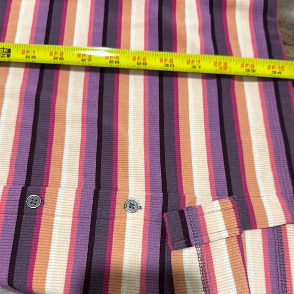 NWT Wild Fable Burgundy Striped Shirt Dress Size Large - Picture 5 of 5